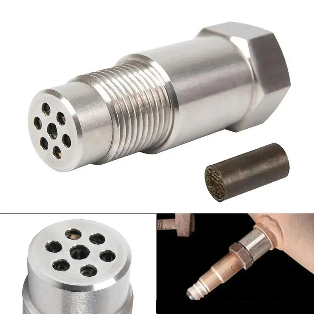 1/2 Counts Car Oxygen Sensor Connector, Stainless Steel Interval Extension Connector Adapter, M18×1.5 Threaded Fastener, Automotive Engine & Transmission Repair Tool