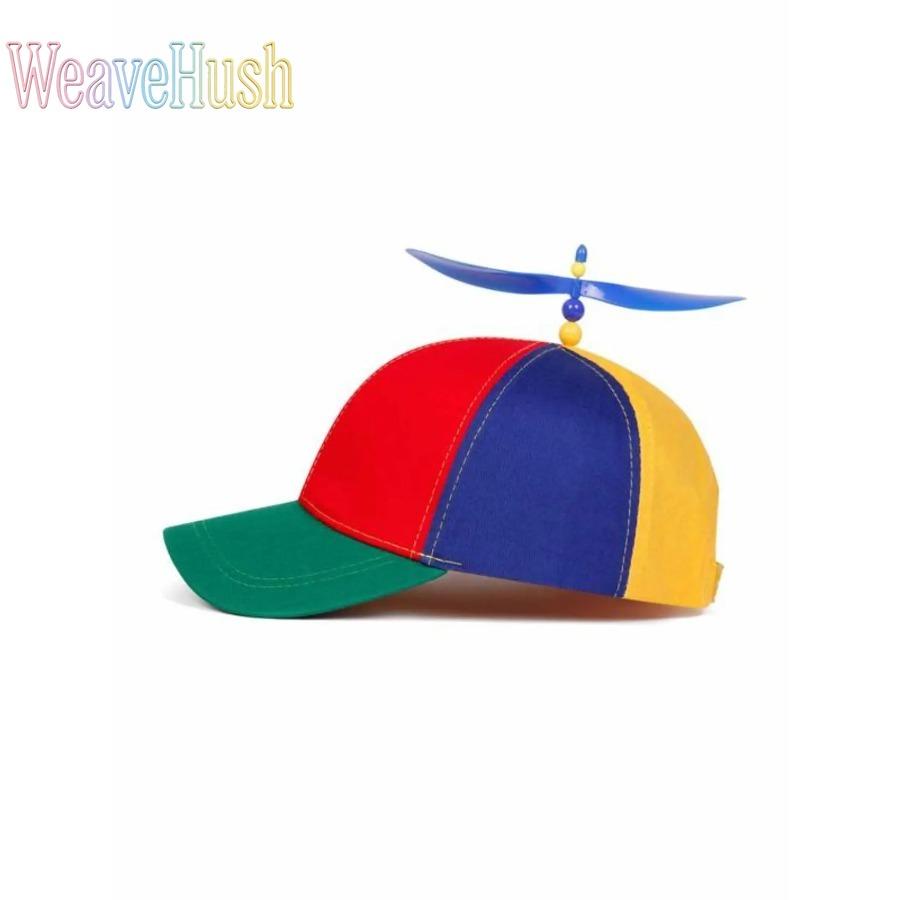 2026 Cute Colorful Helicopter Propeller Baseball Cap for Kids & Adults, Fun Novelty Snapback Hat with Adjustable Neutral Fit, Lightweight Breathable Design Perfect for Cosplay, Parties, Festivals, Outdoor Play & Trendy Casual Daily Wear
