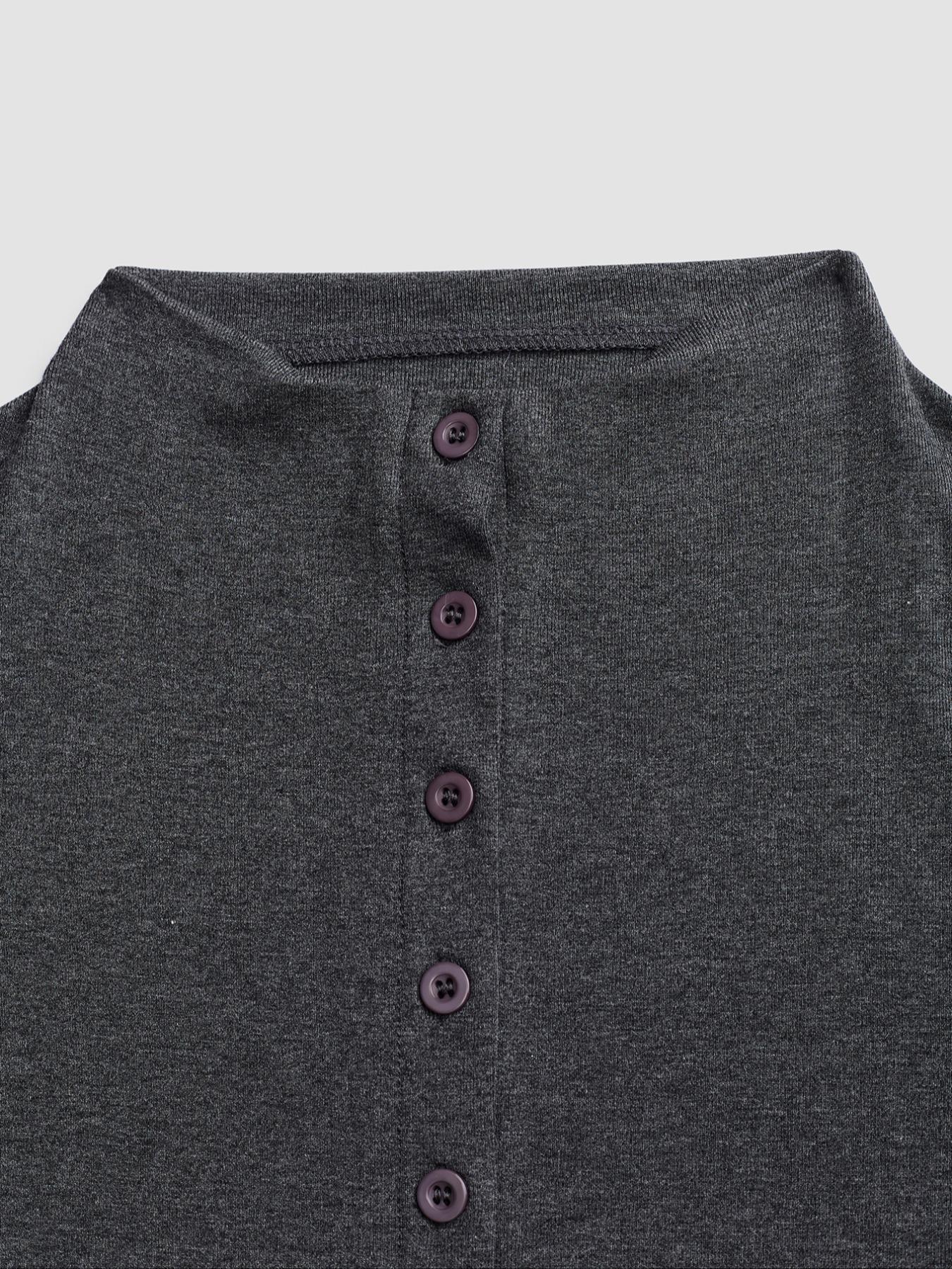 Women's Spring & Fall Casual Slim-Fit Plain Shirt Collar Long Sleeve Single-Breasted Top Blouse, Comfortable Daily Wear for Women