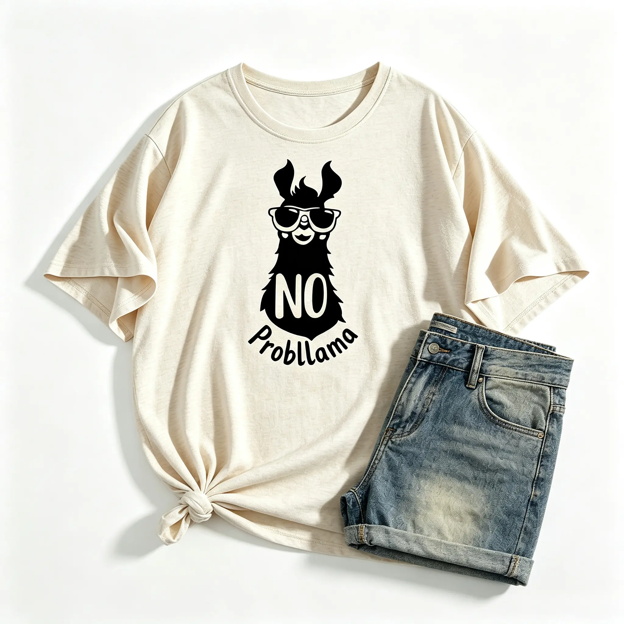 Funny Llama Sunglasses Heather Cotton T-Shirt Women Casual Graphic Tee,Women's T Shirts Summer Tops Simple Heart Graphic Shirts Sayings Short Sleeve Vacation Casual Blouse Thankful Tee