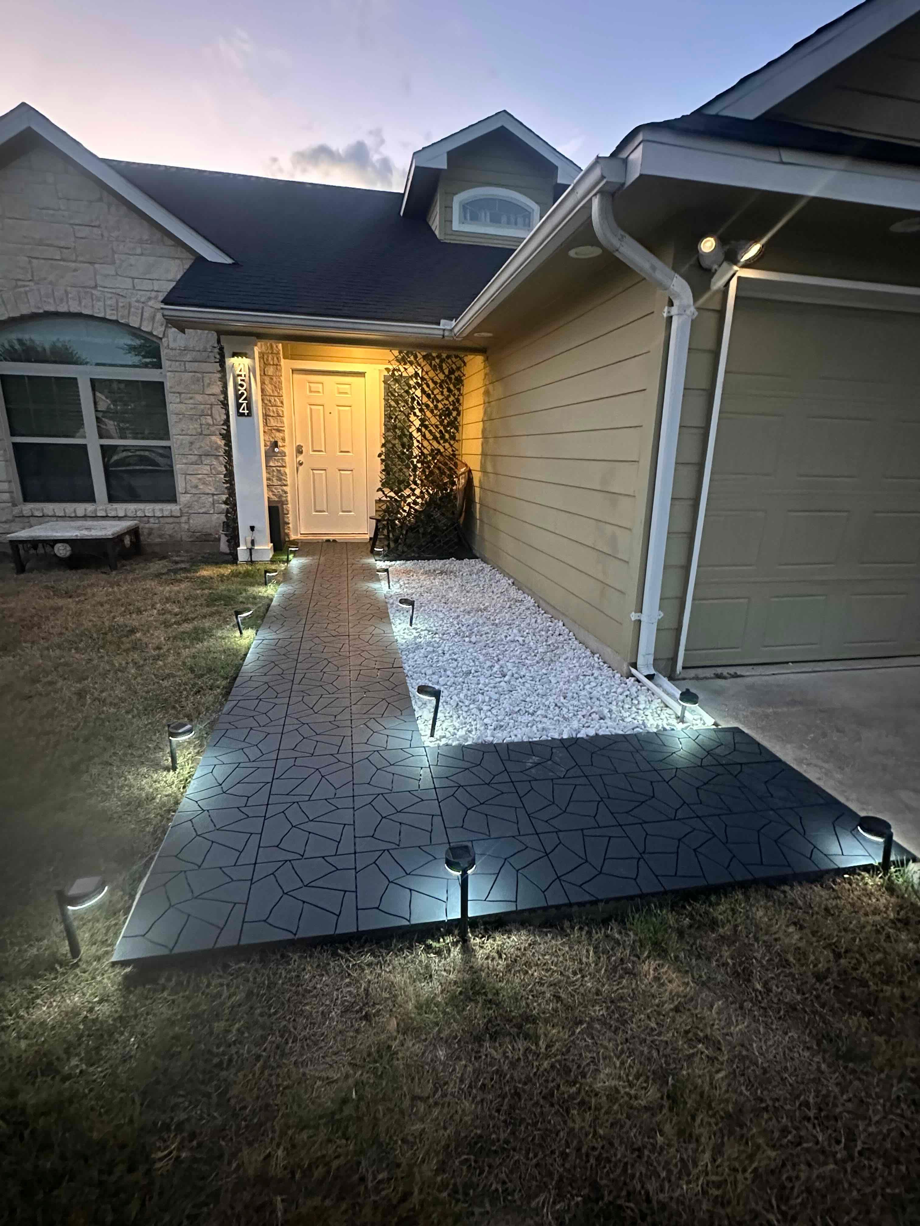 Stone Style 12" Patio Deck Tiles, DIY Module Interlocking Decking Tiles Floor Tile Outdoor and Indoor,Easy and Quick Installation Court Tiles for Porch Poolside Balcony Backyard 44pcs,dark gray