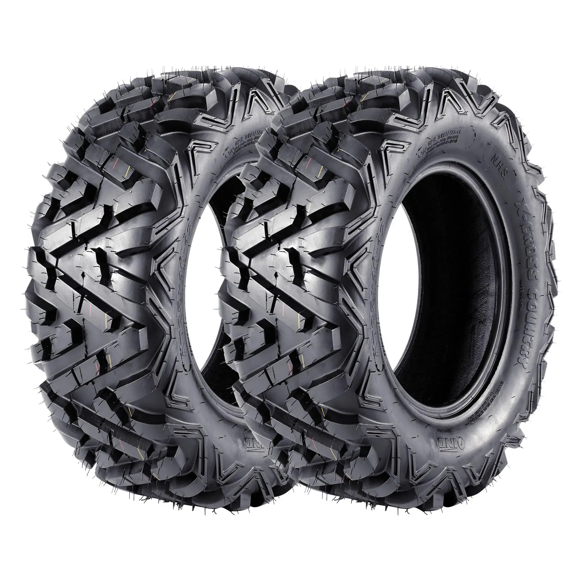 2026 Upgraded Set 2,25x10-12 6PR 2-Pack 25x10x12 ATV Tires, 6-Ply Tubeless Off-Road UTV Tires – Heavy Duty All-Terrain Mud/Sand/Trail Replacement – Puncture Resistant & High Load Capacity for Utility Vehicles, Trailers & CartsIdeal Gifts