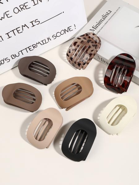 8-piece flat claw clip, matte large duck claw clip, Ponytail claw clip, strong fixing, suitable for women, thick hair, daily and formal occasions, durable, unisex claw clip