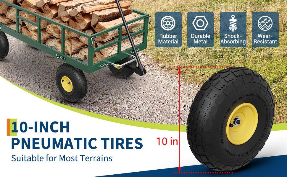 900 LBS Garden Dump Cart with Removable Sidewalls, Heavy Duty Steel Dump Wagon with 180° Swivel Handle & 10 in Tires, Yard Cart Utility Wheelbarrow for Backyard Farm 900 LBS Garden Dump Cart with Removable Sidewalls, Heavy Duty Steel Dump Wagon with 180° Swivel Handle & 10 in Tires, Yard Cart Utility Wheelbarrow for Backyard Farm