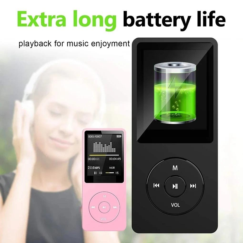 2026 Bluetooth-compatible Mp3 Music Player Lossless Portable Fm Radio External Ultra-thin Student Sports Walkman Mp3 Player Recorder