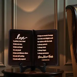 Verses Lamp, Scripture Display Night Light - Thy  is a lamp Unto My , and a Light Unto My Path. - 1 Corinthians 13 The Love Chapter,  Gifts, Bedside Lamp