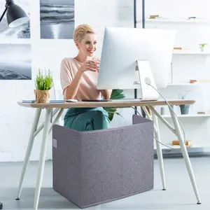 Quiet Floor Foot Warmer Under Desk with Thermostat and Timer Personal Electric Panel Space Heater Portable And Safe Electric Heater for Office Table Home