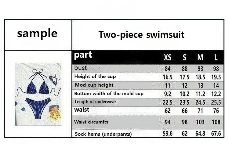 2026 new polka dot bikini sexy split swimsuit women's beach hot spring swimsuit