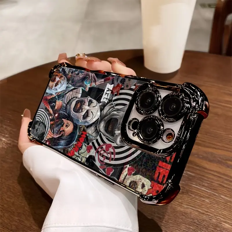 Clown Art Horror T-Terrifier phone case, drop-proof and scratch-resistant, suitable for iPhone 17/16/15/14/13/12/11/X/XS/XS Max and various Samsung models, a holiday gift for friends, family, and yourself, Accessories, Gift Idea