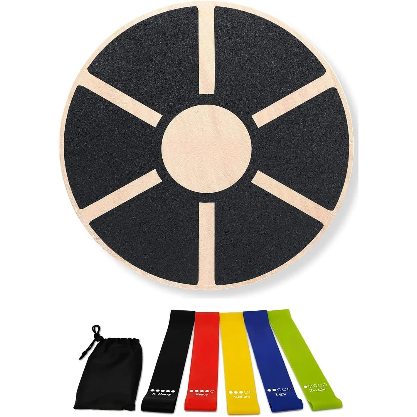 Versatile Wooden Wobble Balance Trainer Board 💪   360 Degree Rotation for Home Fitness Training