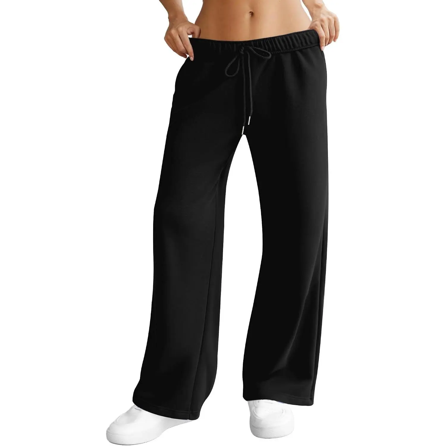 Women's Wide Leg Sweatpants with Interior Drawstring, Baggy Sweat PantsGift