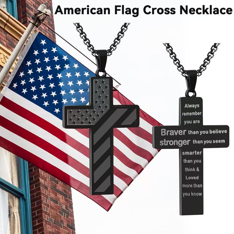 Cross Necklace for Teen Boys & Men – Gift for Son, Boyfriend, or Husband – Graduation, Birthday, Christmas, Valentine’s Day, Easter