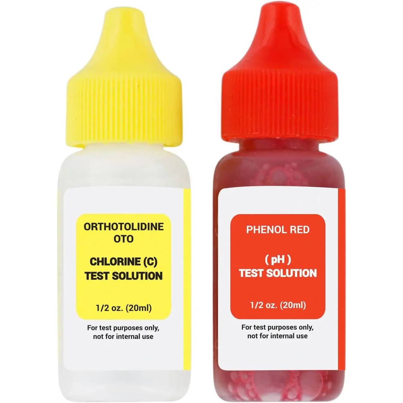 Swimming  &  Test Kit Refill Solutions, Test Water for pH, Chlorine and Bromine