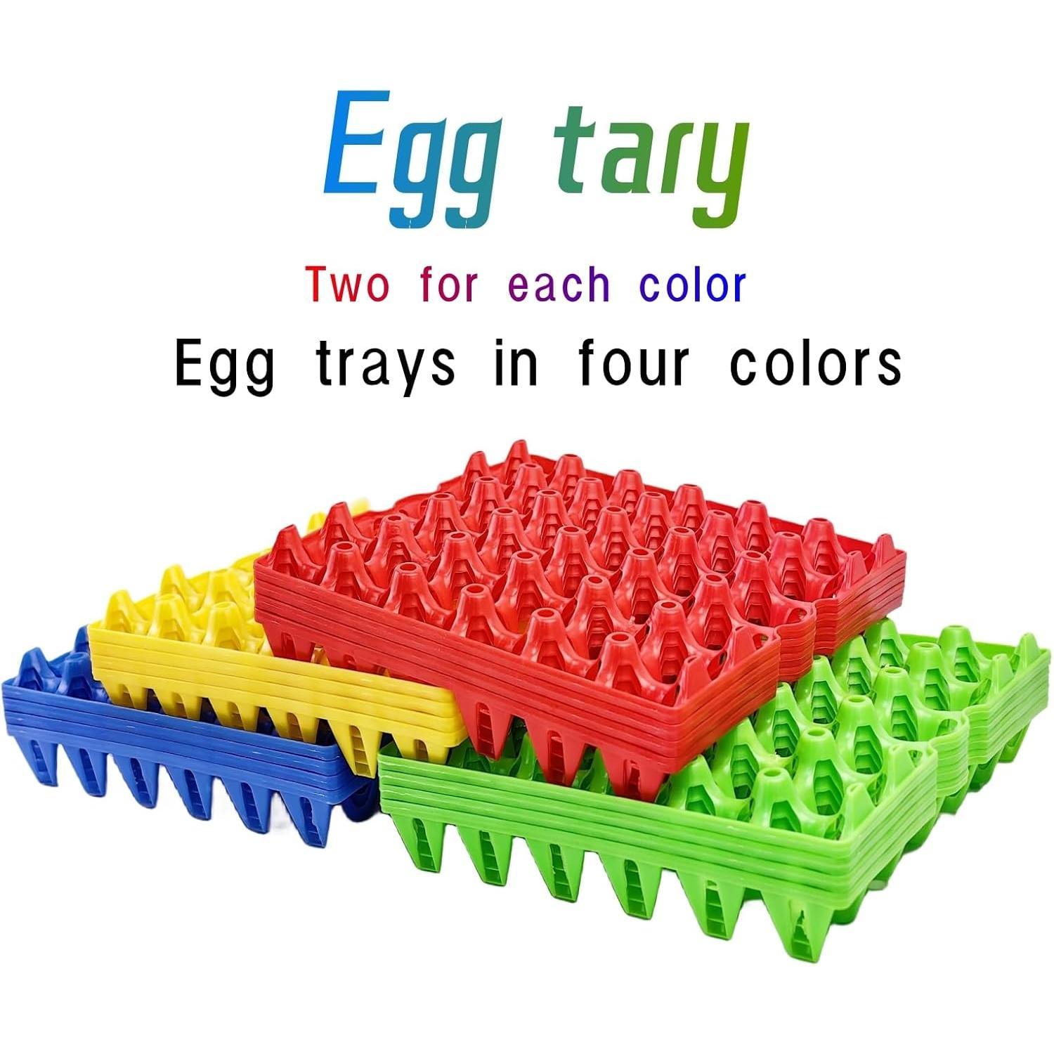 8-Pack Plastic Egg Tray Egg Crates 30-Egg Flats for  Chicken Farmers, Stackable Egg Cartons Hold Multiple Eggs,  for Storing, Sorting, and Shipping Eggs, Durable and