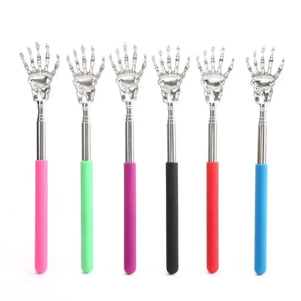 Telescopic Back Scratcher & Massager, Extendable Stainless Steel Tool with Comfort Grip for Gentle Daily Relief, Handy for Travel, Rubber, Gift Idea, Single, Home Supplies, Dual-Use