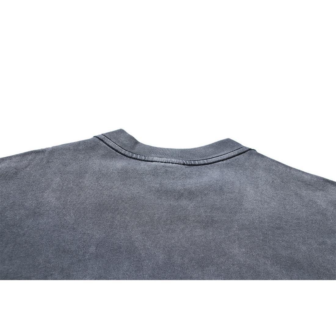 Vale Vintage Washed Streetwear T-Shirt, Bling Rhinestone Heat Transfer Print, Retro American High Street Singer Portrait & Letter Graphic, Y2K Hip Hop Summer Cotton Crew Neck Short Sleeve Tee