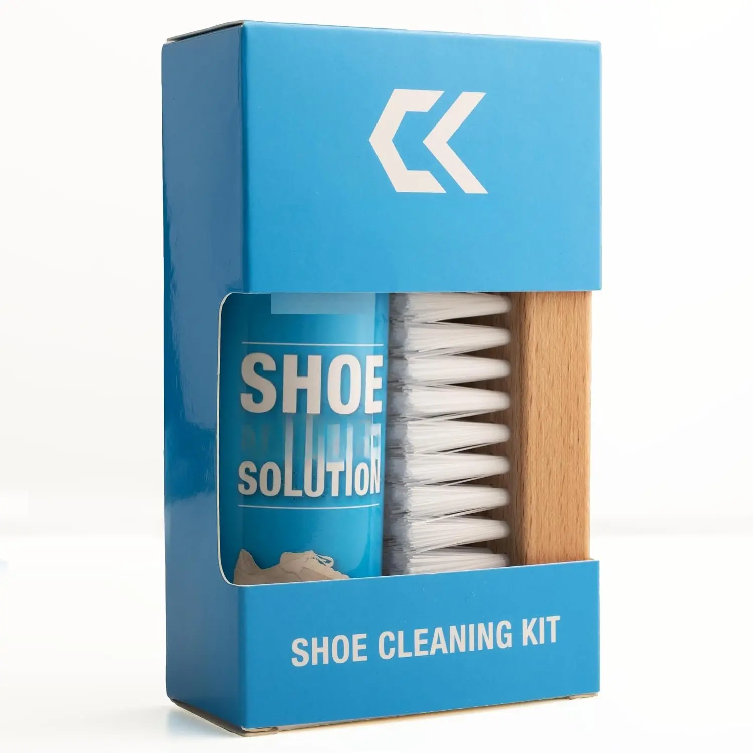 Shoe Cleaning Kit - Footwear Cleaner for Sneakers, Boots, Cleats, and Many Other Shoe Types - (4 Ounce Bottle and Brush). Packaging May Vary Between Green and Blue.