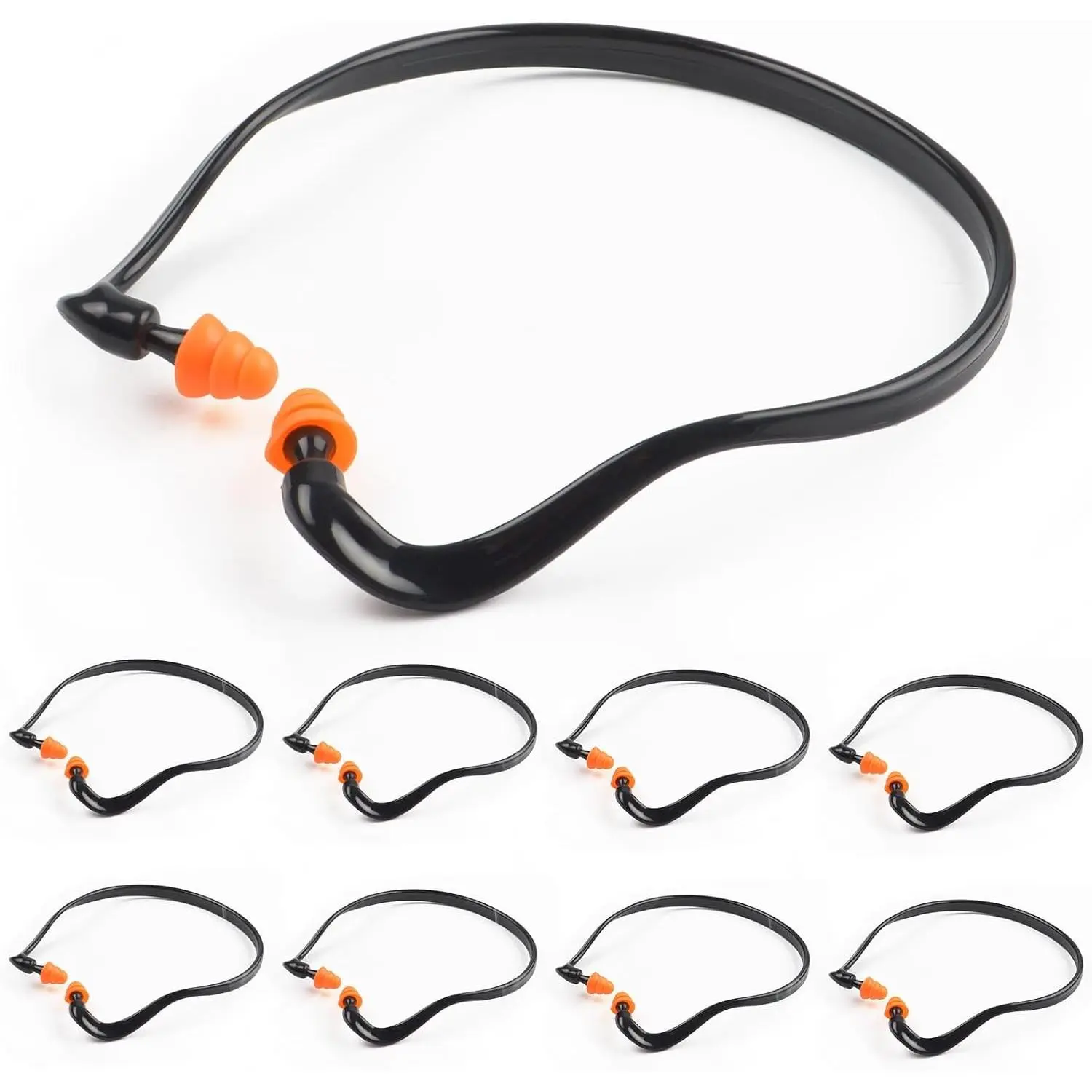 Noise Cancelling Ear Plugs for Shooting Range, Reusable Washable Hearing Protection with Silicone Tips for Construction, Lawn Mowing, Welding, Shooter (8 Pairs)