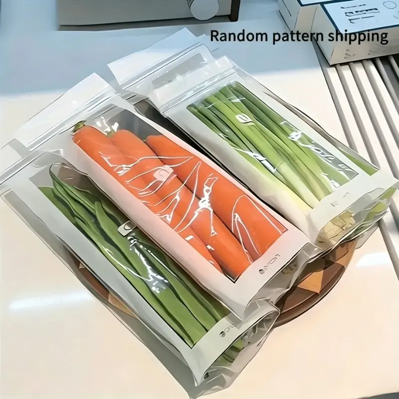 200/400Pcs High‑Quality Reusable Food Storage Bags Thick Plastic Airtight Leak‑Proof Sealed Clear Freezer Bags Assorted Sizes For Fruit Vegetable Grain Meat Refrigerator Freezer Kitchen Food Preservation Thanksgiving Christmas Housewarming Gift