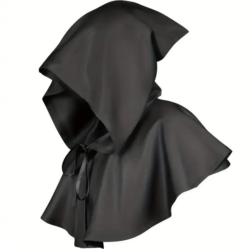 Halloween Cape Cloak, Medieval Retro Hooded Robe, Polyester Fiber, Cosplay Costume, Witch Vampire Demon Ghost Prop, Halloween Decor