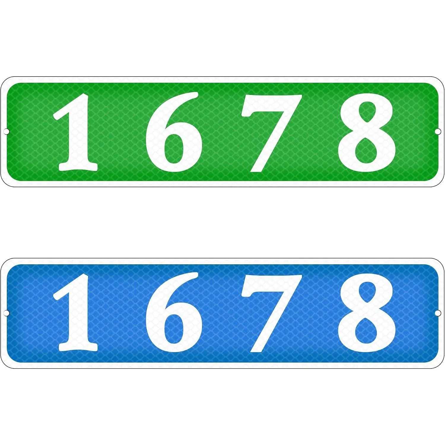 Custom 911 Reflective Address Sign - Horizontal 10"x3.15" Full Color, Optional Double-Sided Printing, Heavy-Duty Aluminum, Waterproof Outdoor Wall Decor Plaque for Porch, Mailbox