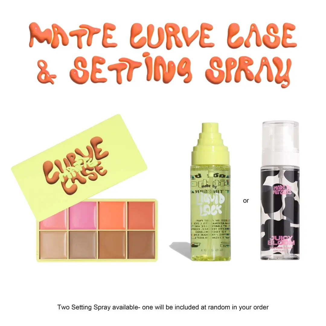 MATTE CURVE CASE WITH SETTING SPRAY - MADE BY MITCHELL Makeup Fixing Spray