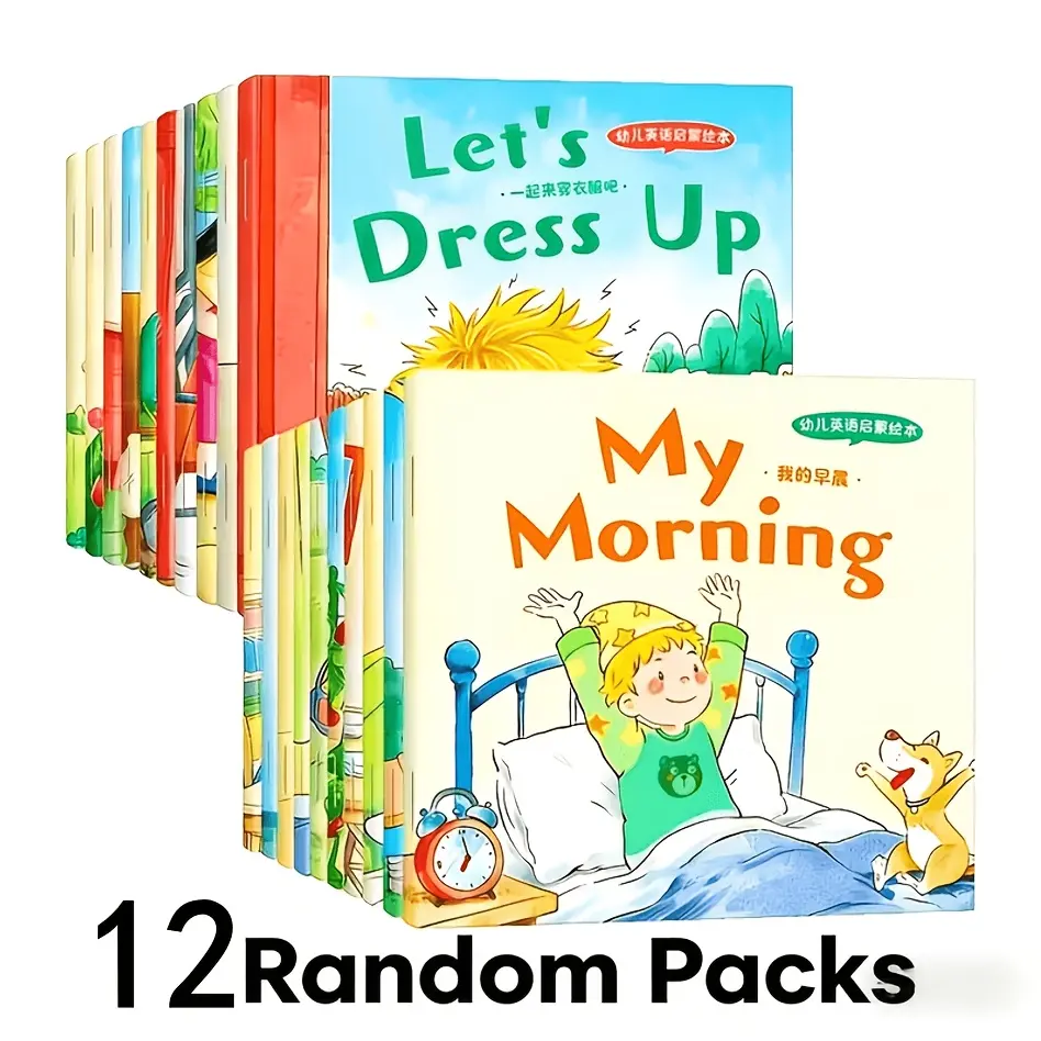 24/12/6, interactive English storybook, suitable for English beginners, second language learning. Help family education, color marking fun learning
