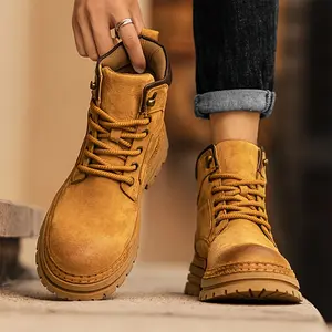 GGOR Men's Kebulan Vintage Casual Outdoor Boots with Thick Soles for Height Increase, Autumn Collection
