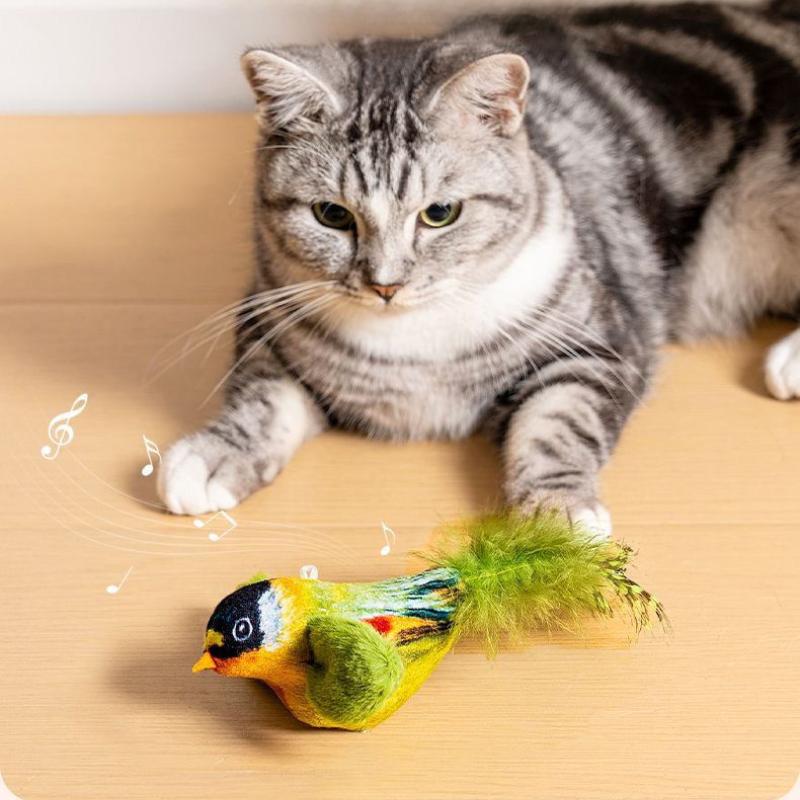 Cute Bird Design Interactive Cat Teaser Toy, Chew and Scratch Toy, Fun Indoor Cat Teething Toy, Pet Entertainment Supplies