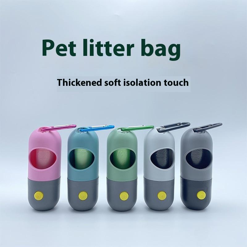 Led Light Pet Waste Bag Dispenser For Dogs Cats Dog Poop Scooper Bags Waste Bags Holder Dispensers Pet Clean Accessories