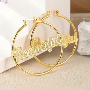 Women's 2-Pack Black Gold-Plated Large Hoop Earrings - Trendy Circular Statement Earrings, Lightweight Oversize Jewelry, Elegant Daily Wear Accessories for Women, Ideal Wedding Anniversary Holiday Gift