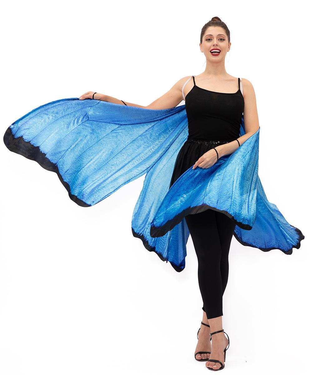 Blue Butterfly Cloak Skeleton Jumpsuit Halloween Cosplay Costume Witch Bodysuit Women Catsuit Funny Carnival Performance Outfit