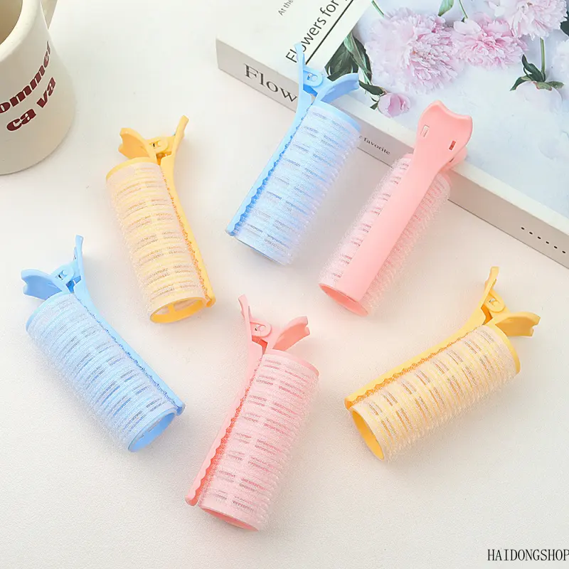Soft Girl Viral Minimal Lazy Hair Volume Rollers For Students, Multi-Function Fluffy Root Lift & Air Bang Curling Clips, Portable No-Heat Styling Tool For School Travel Daily Quick Hairstyle