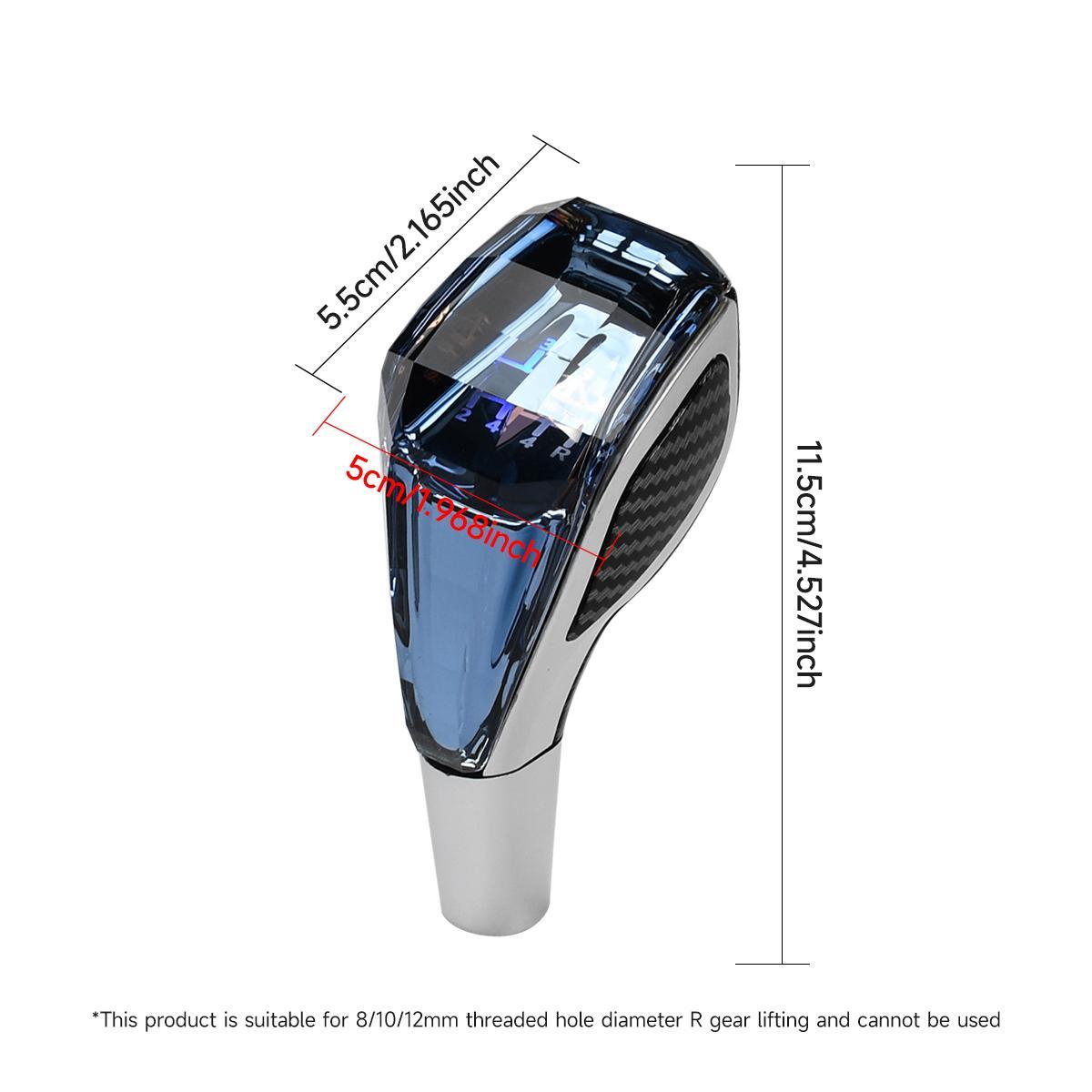 Car Manual Gear Shift Knob, Interchangeable Knob, 5 Speed Car Crystal Touch Sensor LED Light Shift Knob, Car Interior Accessories for Vehicle Decoration