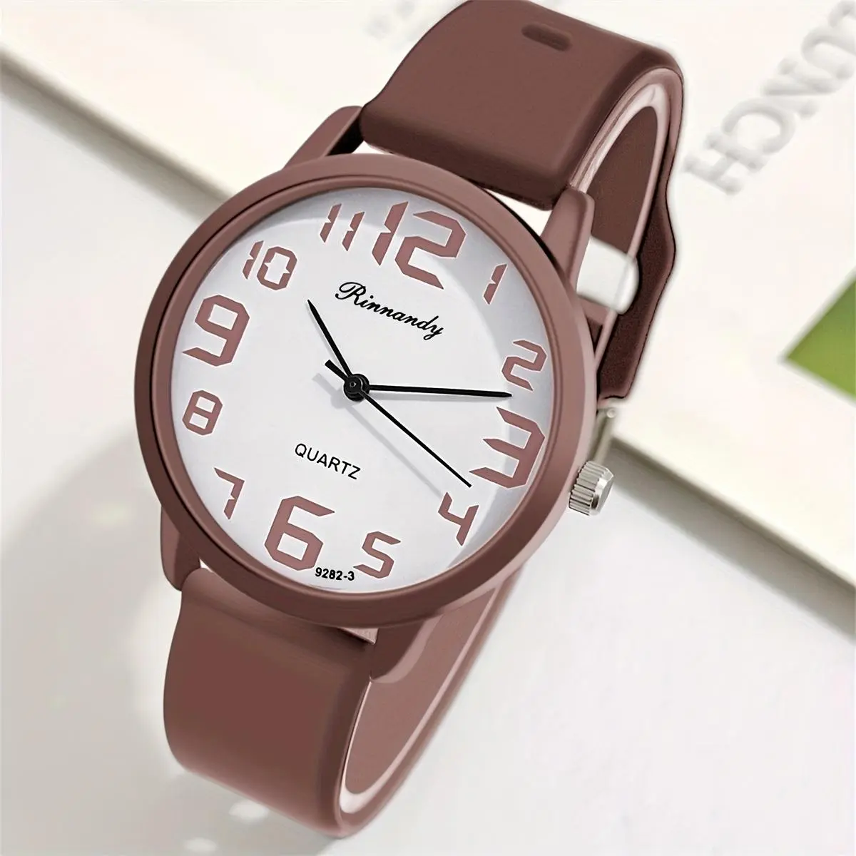 New Soft Silicone Strap Arabic Numerals Quartz Watch for Women - Back-to-School Gift, Student's Timepiece