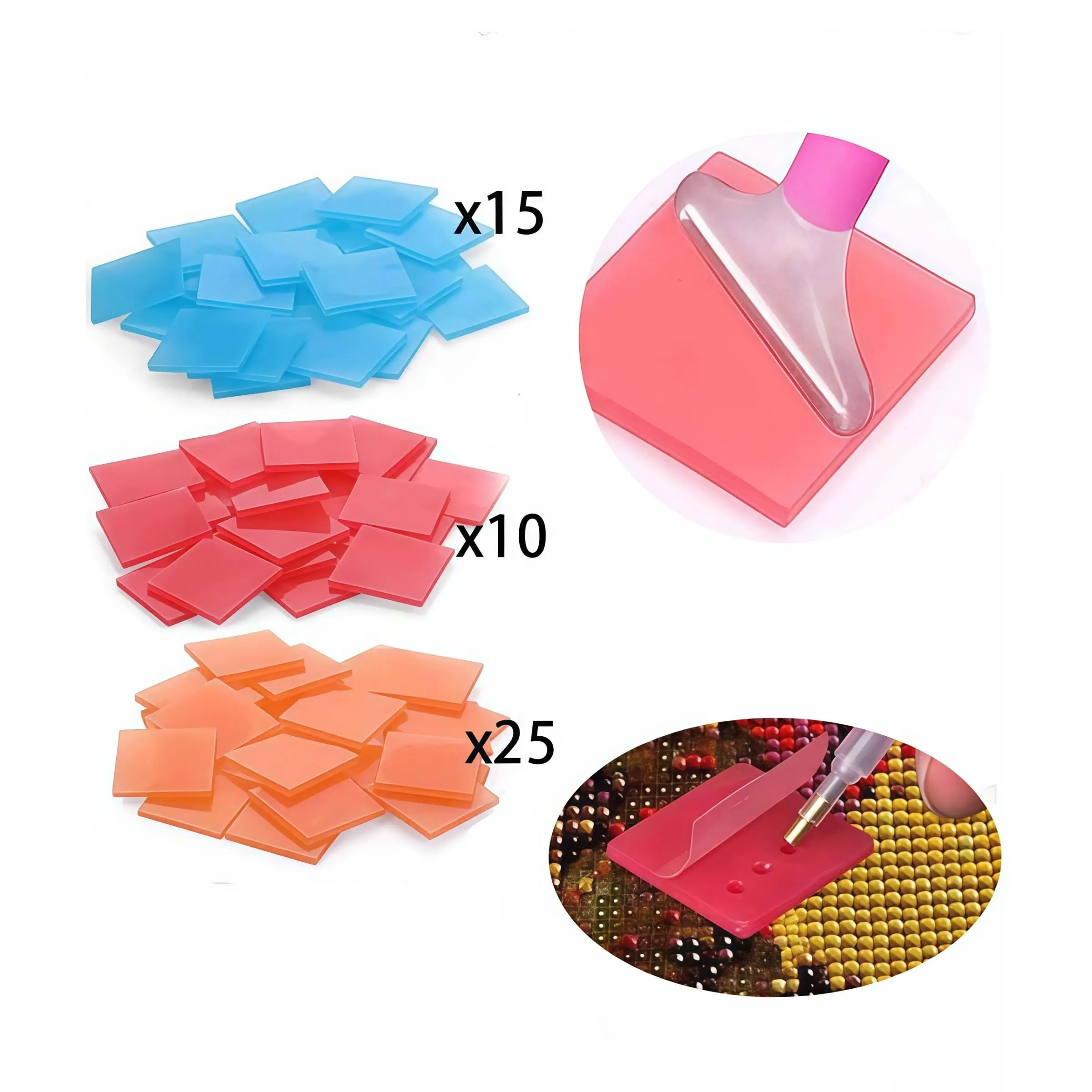 50/80/100 Pieces Mixed Color DIY Craft Diamond Painting Clay, Perfect for Diamond Art Projects, Diamond Painting Dotting Glue Mud