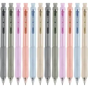 Erasable Pens 0.5mm Gel Ink Pens for School Office Fine Point Pens Smooth Writing Work Pen with Erasers (12-count,Black Ink)