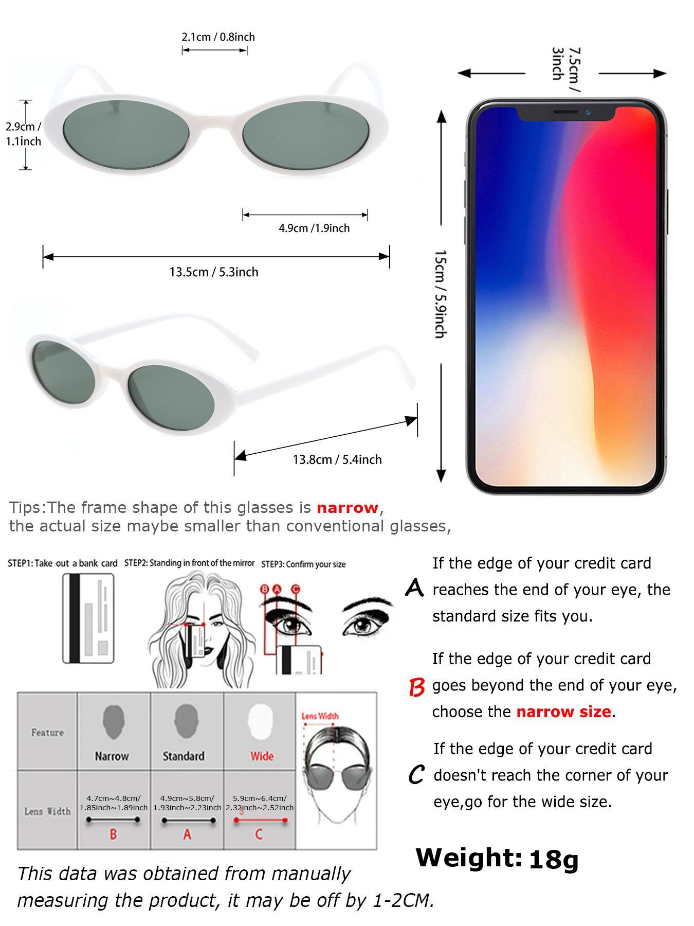 Unisex Street Style Vintage Oval Frame Sunglasses, 2 Pairs Trendy Y2k Sunglasses for Everyday Use, Fashion Accessories for Outdoor Activities for Women & Men with Box, Classic Oval Sunglasses