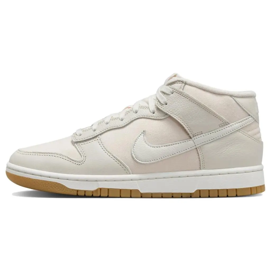 Nike Dunk Cream Canvas Mid-Top Sneakers for Men Verifiable, with credentials and supporting global authentication