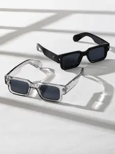 Square Frame Trendy Casual Sun Protective Sunglasses, His and Hers Gifts, Fall Outdoor Sun Protection Lightweight Durable Sunglasses for Women, Travel Essentials, Trendy Styling Sunglasses, Back To School High Quality Sunglasses, Modern Frames Sunglasses