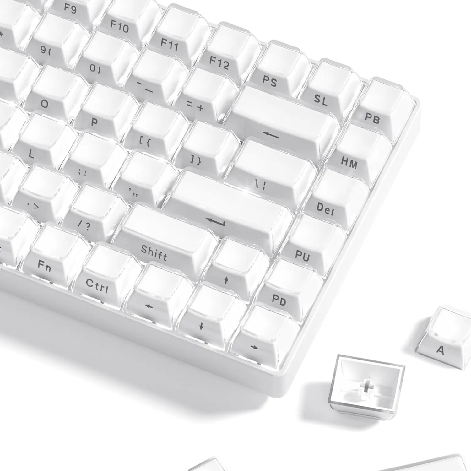 Keycaps - Jelly Keycaps White 60 65 75 100 Percent