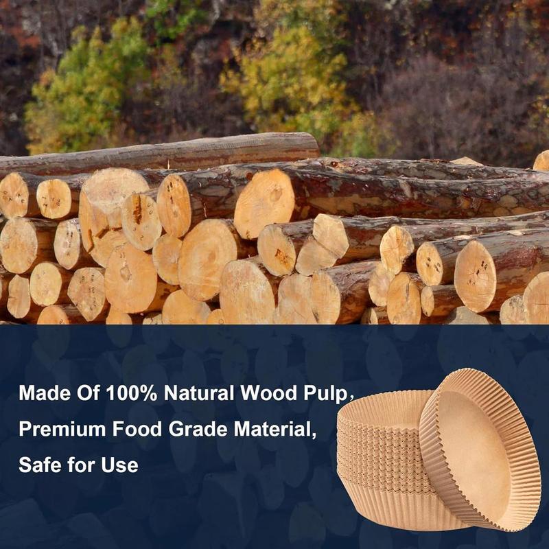 Square Air Fryer Paper Liner, 100 pcs Non-stick Disposable Paper Liner for Baking, Roasting, Microwave, Food Grade Baking Tray for Home Kitchen Restaurant (6.3IN)