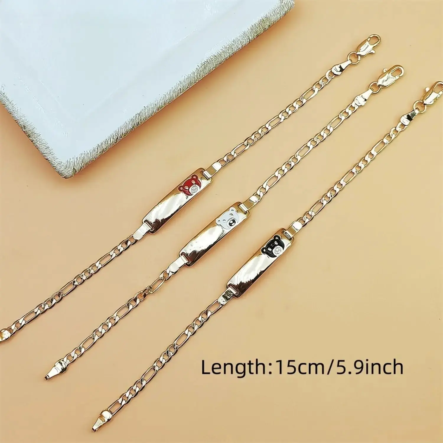 Women's Bear Charm Bracelet DIY Bag Accessory Synthetic Plated Costume Jewelry Aesthetic Casual Daily Wrist Accessory for Birthday Gifts
