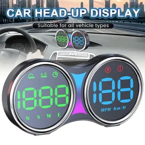 G27 Head-Up Display, Color GPS Speedometer, Digital Clock, Km/h & Mi/h Speed Monitor, Compatible with All Vehicles, Easy Installation