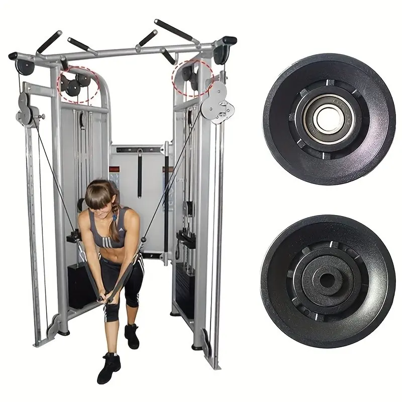 Universal Plastic Bearing Pulley, 1/2/4/6/8/12 Pieces, 9cm/3.54in, Ideal for Gym Equipment Accessories, Cable Machine, Garage Door Parts