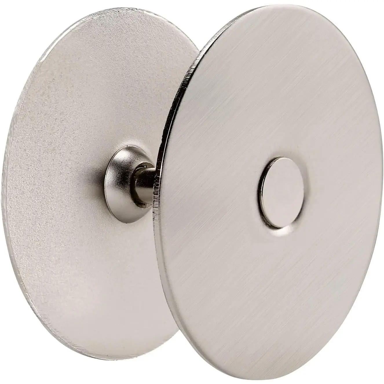 Door Knob Cover, 2-5/8" Diameter Solid Steel Deadbolt Cover Plate, Hole Filler Plate for Door Handle (1, Satin Nickel)
