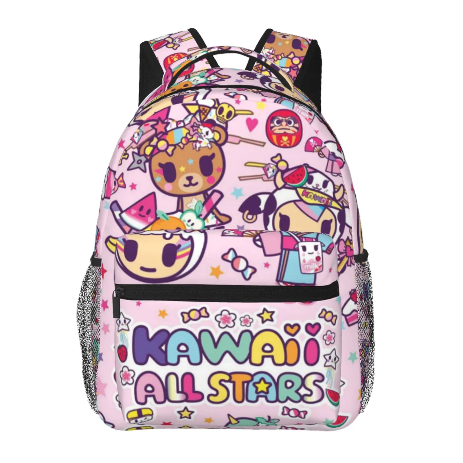 Anime Tokidoki Backpack, School bag Cute Girls Boys Teens Backpacks Kawaii Kids Lightweight backpack with adjustable straps Bookbag with for office travel bag