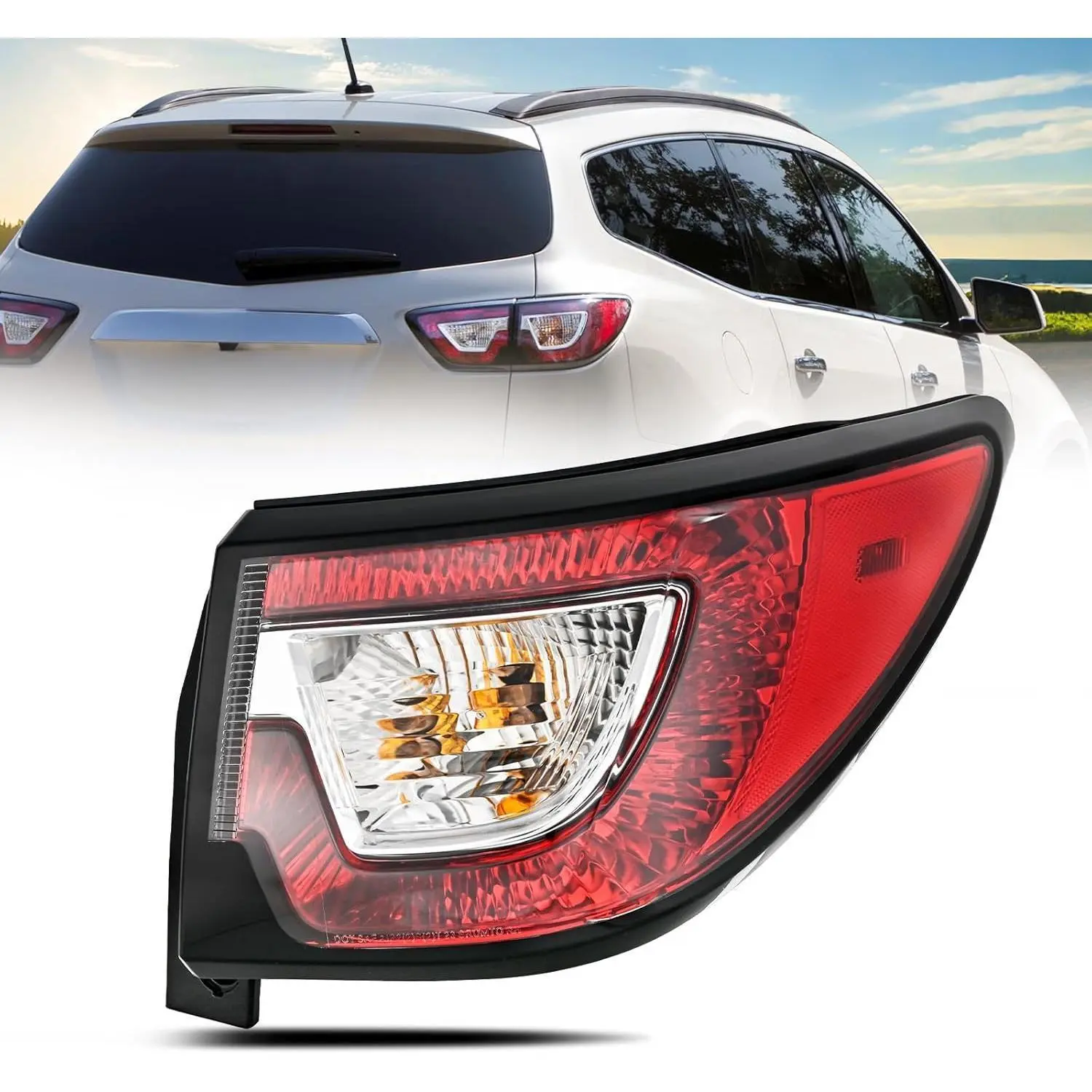 Nilight Taillight Assembly Compatible with 2013 2014 2015 2016 2017 Chevy Traverse Tail Light Replacement OE Style Passenger Side with Bulbs