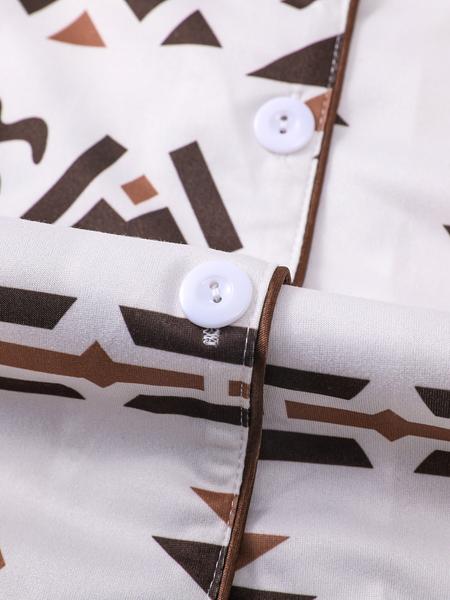 Women's Button Up Shirt & Shorts Pyjama, Casual Comfy Short Sleeve Top & Shorts PJ Set, Ladies Sleepwear for All Seasons, Loungewear, Pajamas