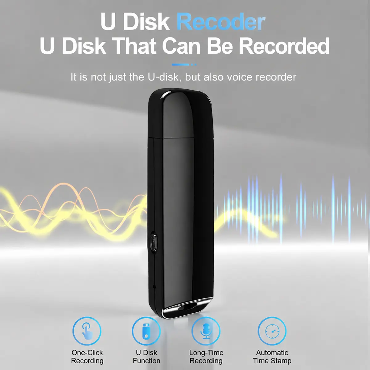 2-in-1 USB smart voice recording device featuring HD audio and noise reduction, with timestamp-based sorting—making it an ideal voice recorder for meeting minutes. Automatic Automatic Automatic